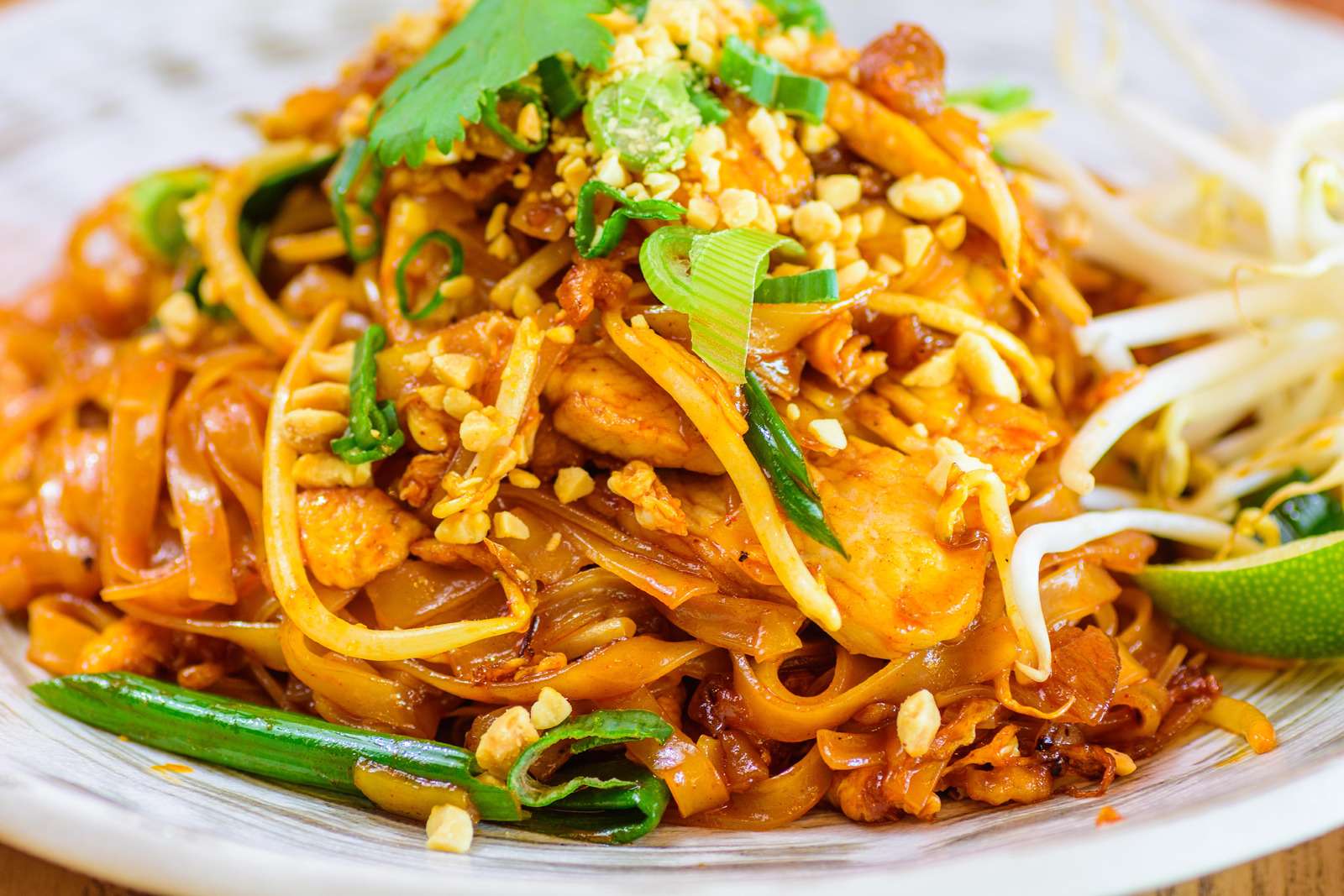 Pad thai stir fry noodles asian